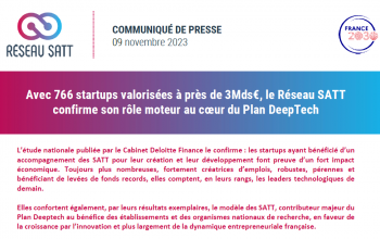 Visuel_communiqué Startups Etude Deloitte Réseau SATT