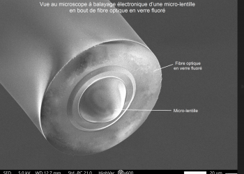 Micro lentille en verre fluoré